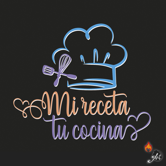 Logotipo para página web sobre recetas de cocina, Ubicada en Barcelona.