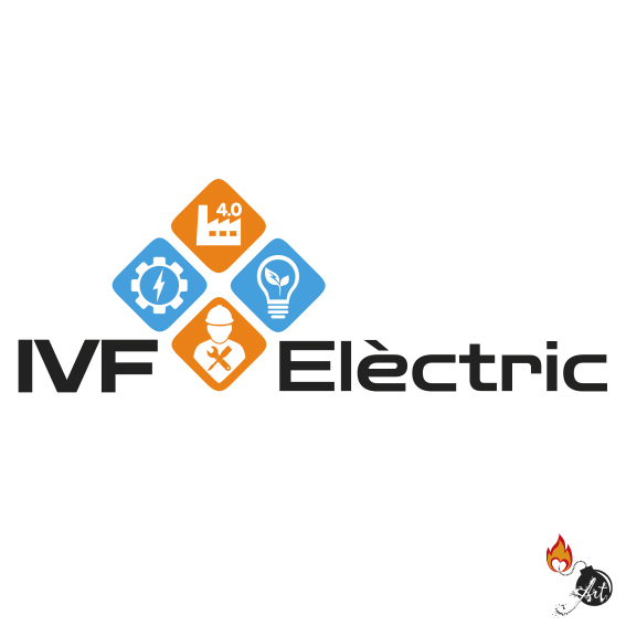 Logotipo para profesional del sector eléctrico industrial. Ubicada en Barcelona.