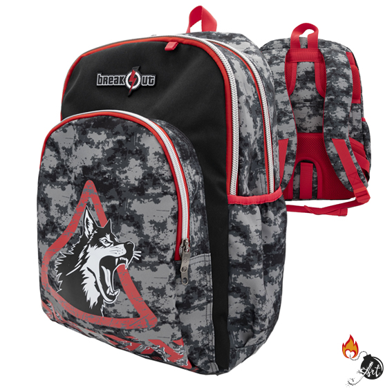 Mochila escolar de la licencia BreakOut de la marca Busquets.