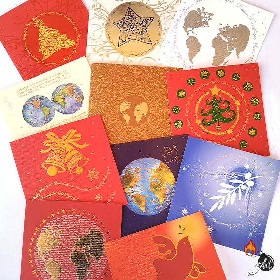 Ilustración y diseño de christmas comerciales para empresas y ONGs.