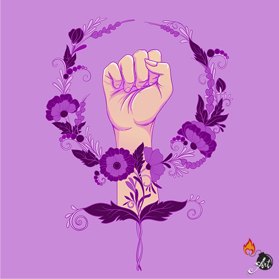 Ilustración para el 8 de mayo Día de la Mujer.