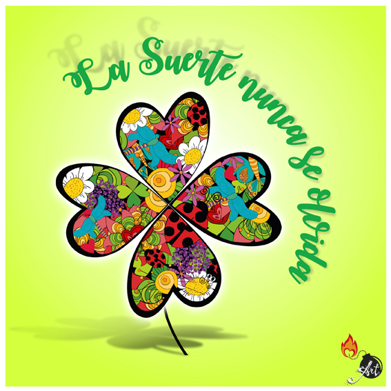 Ilustración de la suerte nunca se olvida.