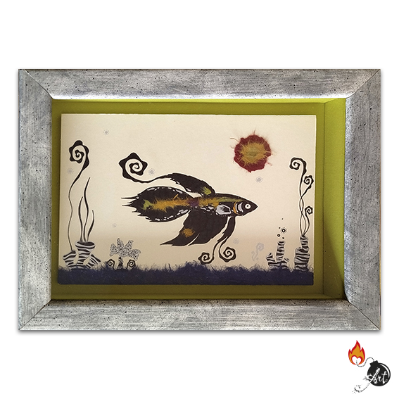 Ilustración de pez beta.